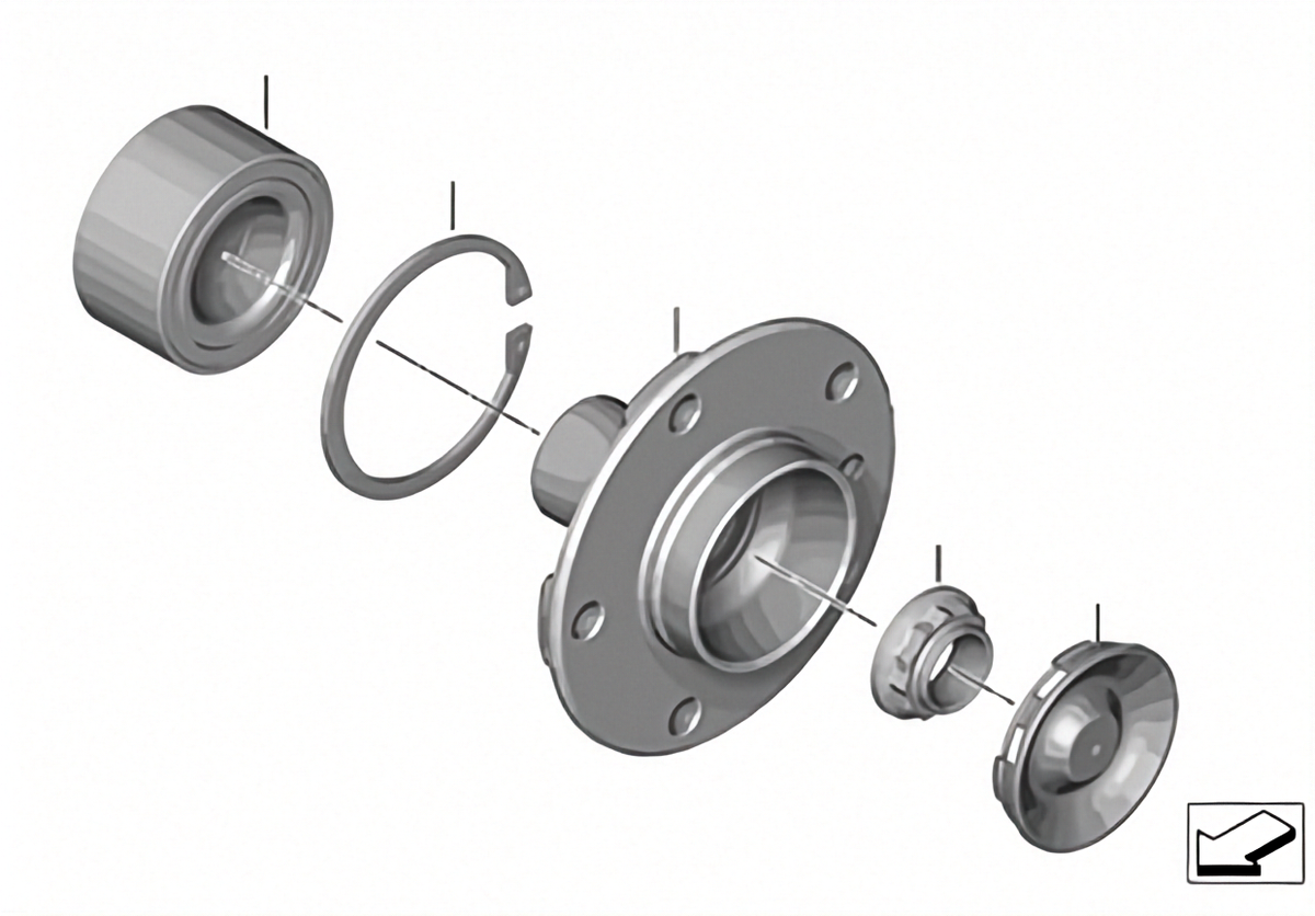 BMW_Rear wheel hub and bearing