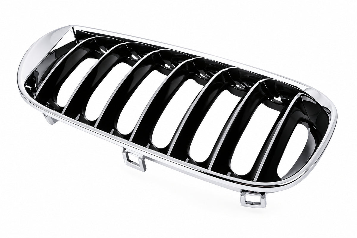 Bonnet Grille - BMW E83 X3-Series - Black With Chrome Frame - Pre-LCI Models - Right