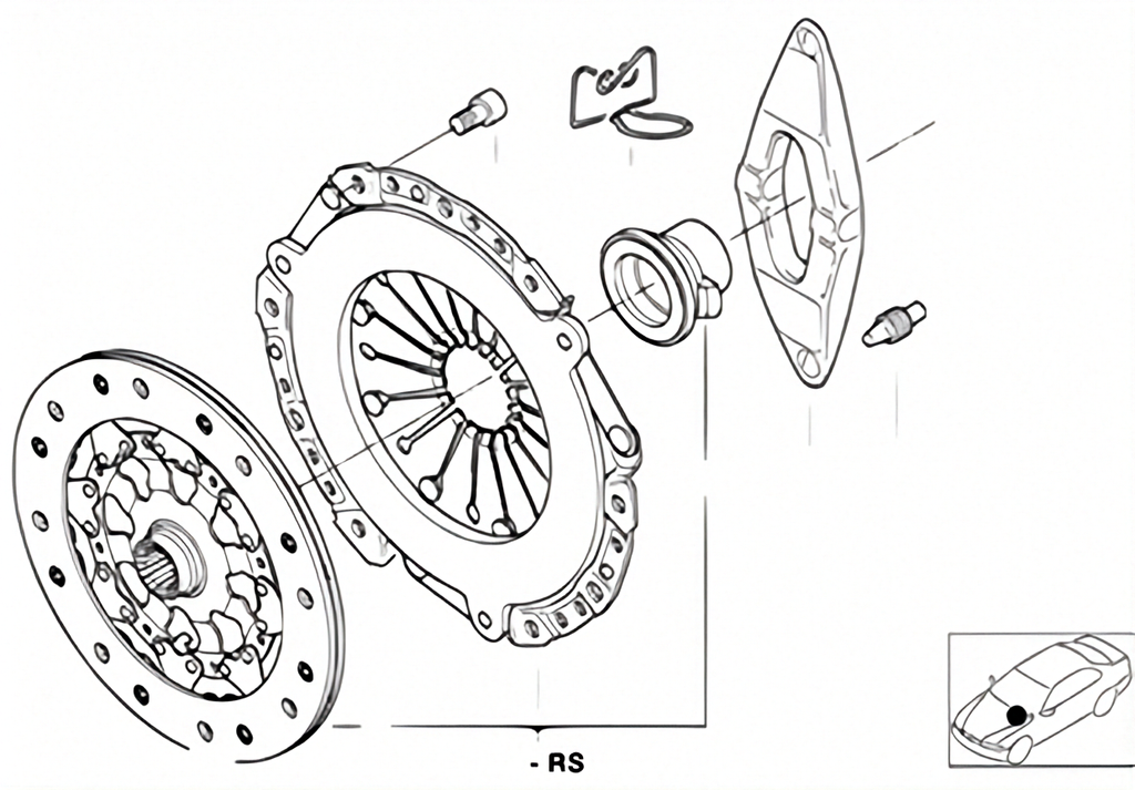 Clutch Kit - BMW 5/6 Series - N62 Engine - Various Models - Diagram