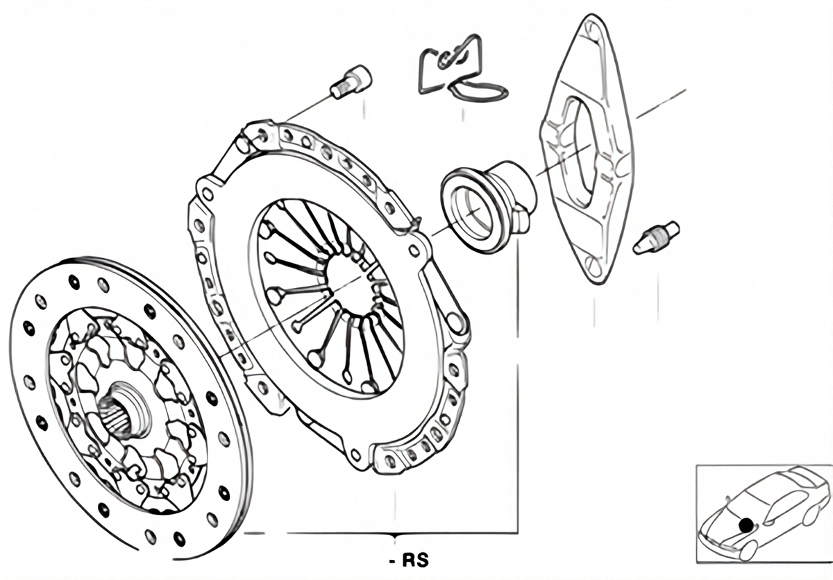 Clutch Kit - BMW 5/6 Series - N62 Engine - Various Models - Diagram